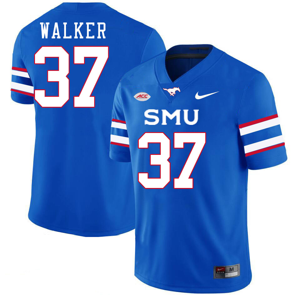 SMU Mustangs #37 Doak Walker Jersey College Football Uniforms-Royal